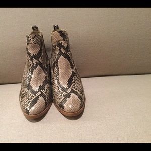Snake Skin Print Boots